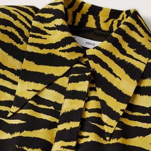 Animal print shirt dress